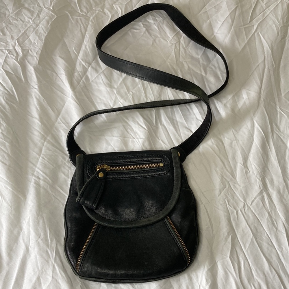 Black leather Juicy Couture cross body bag
